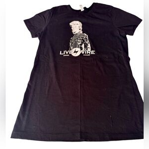 Live Wire Lounge Chicago Women’s Black T-Shirt Sz Lg